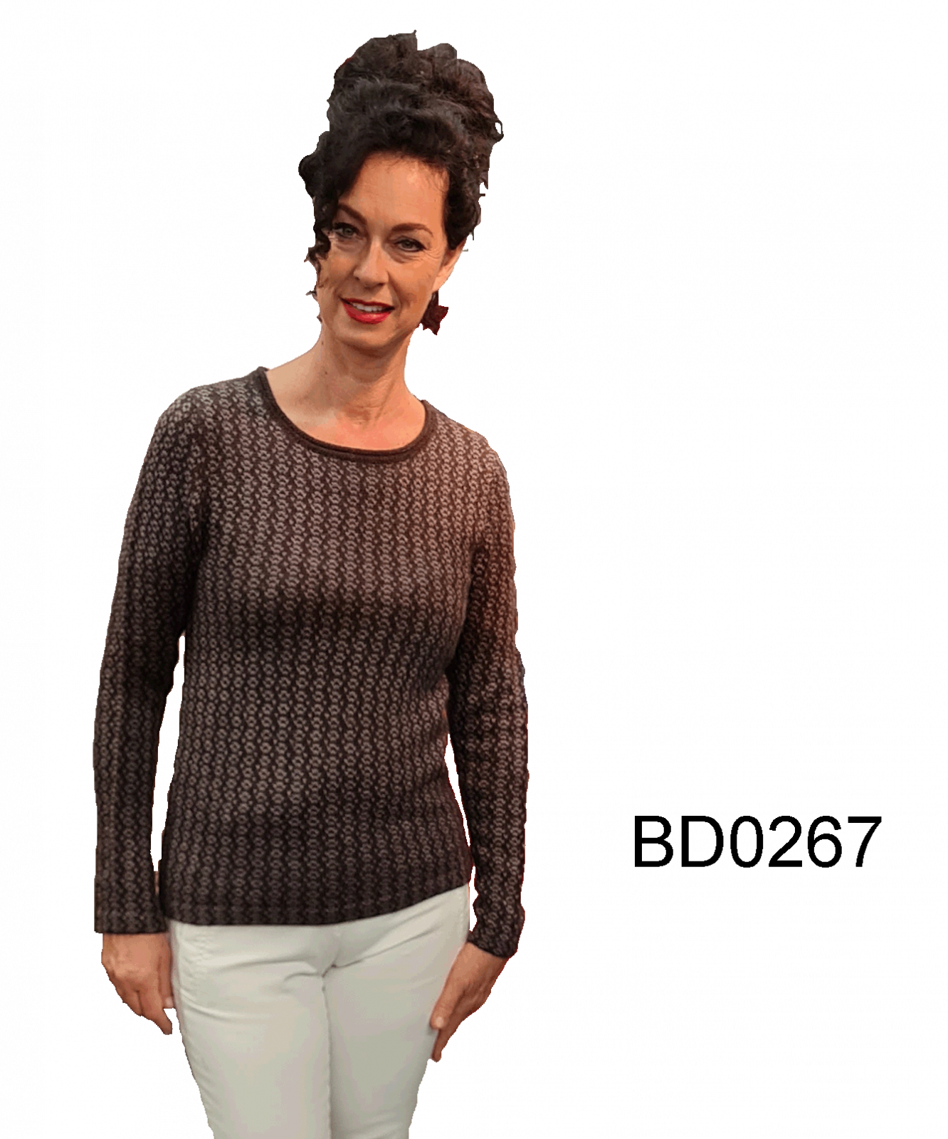 Women's Alpaca Round-Neck Sweater 